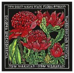 1. NSW State Floral Emblem - Linocut