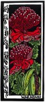 Australian Wildflower Card 1 - Waratah - Linocut