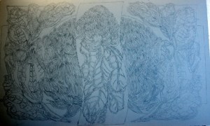 Waratahs linoleum block carving 1