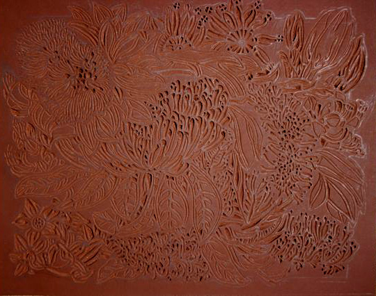 Australin Rainforest Flowers Lino