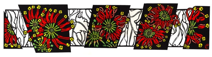 Australian Wildflower Panels Firewheels