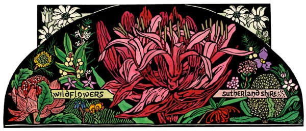 Australian Wildflower Linocut - Wildflowers Sutherland