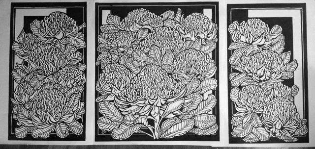 Waratah Tryptich DEsign 5