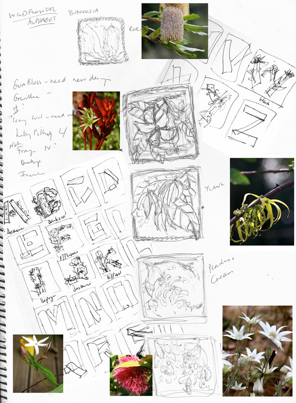DESIGN CONCEPTS DRAWINGS PHOTOS WILDFLOWERS ALPHABETS 3 WEB